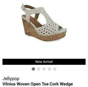 White Wedges size 8 NWOT